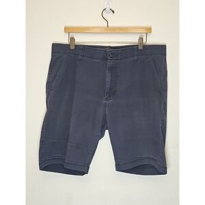 Iron Flex Mens Chino Gray Shorts Size 36 Stretch Flat Front Casual Cotton